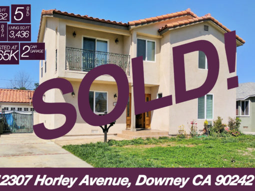 SOLD! 12307 Horley Avenue, Downey CA 90242 | 5 BED | 4 BATH | +3.4K SQ FT | +6.2K LOT