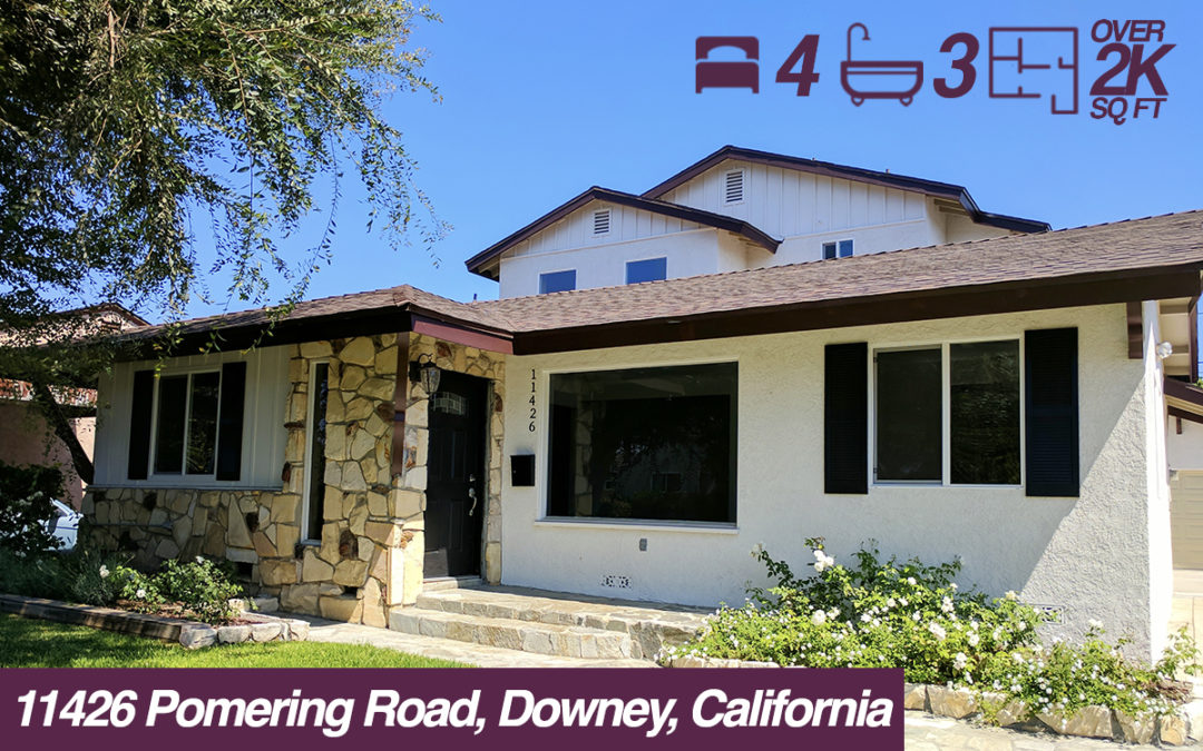 SOLD! 11426 Pomering Road, Downey, California | 4 BED | 3 BATH | 2 CAR GARAGE