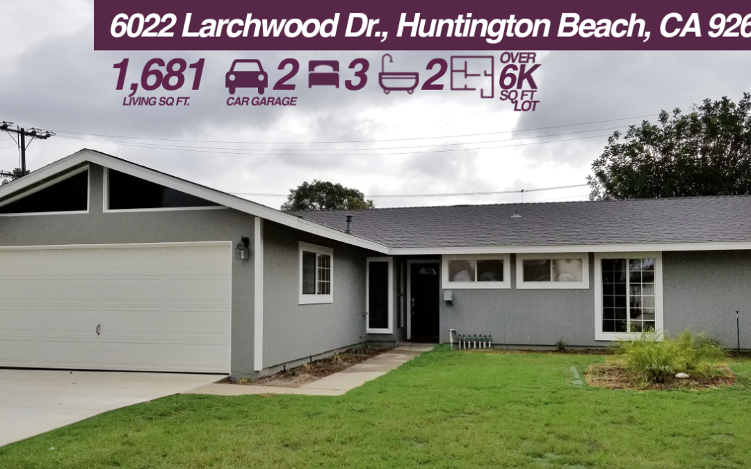 6022 Larchwood Dr Huntington Beach, CA 92647 | 3 BED | 2 BATH | 2 CAR GARAGE | +6K SQ FT LOT
